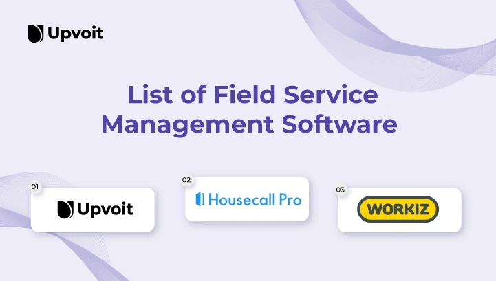 Infographic representing field service management software